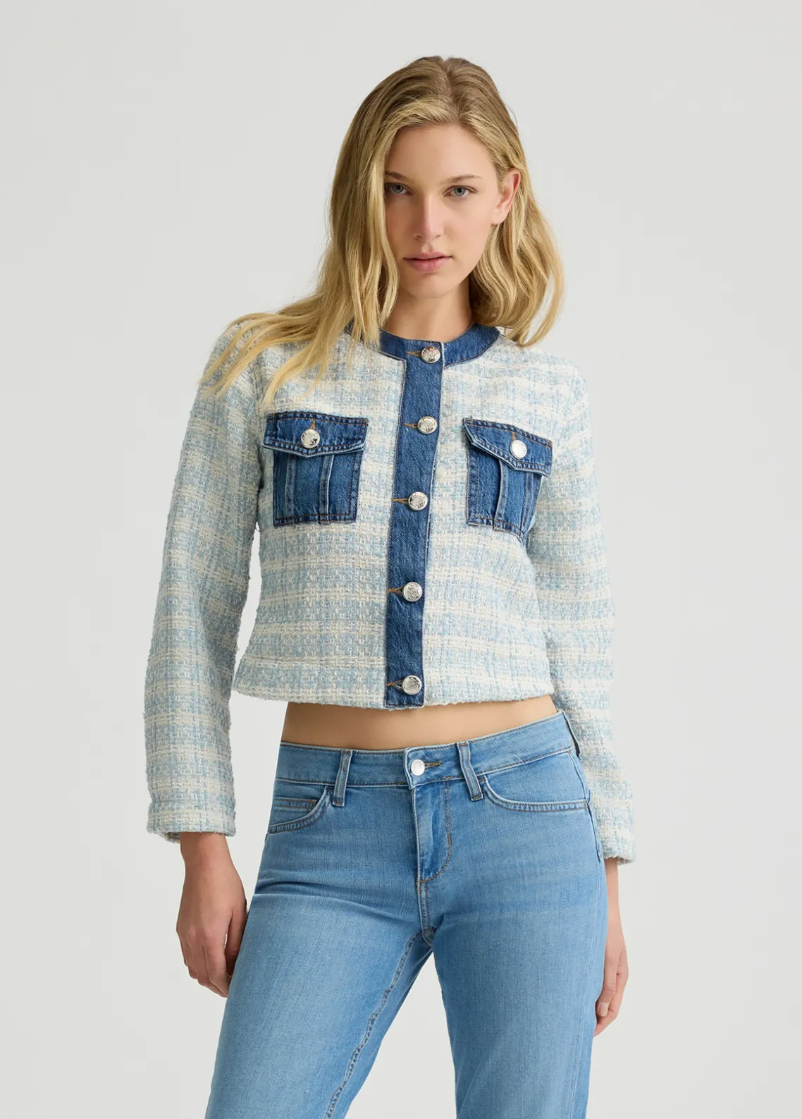 Liu Jo Chaqueta de denim bouclé-Mujer Chaquetas
