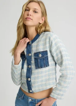 Liu Jo Chaqueta de denim bouclé-Mujer Chaquetas