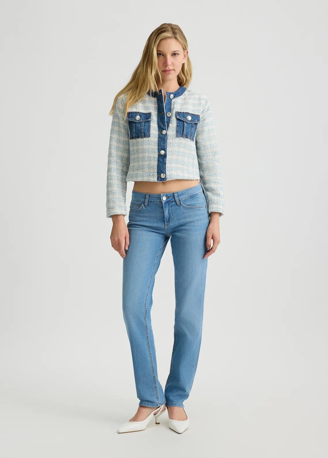 Liu Jo Chaqueta de denim bouclé-Mujer Chaquetas