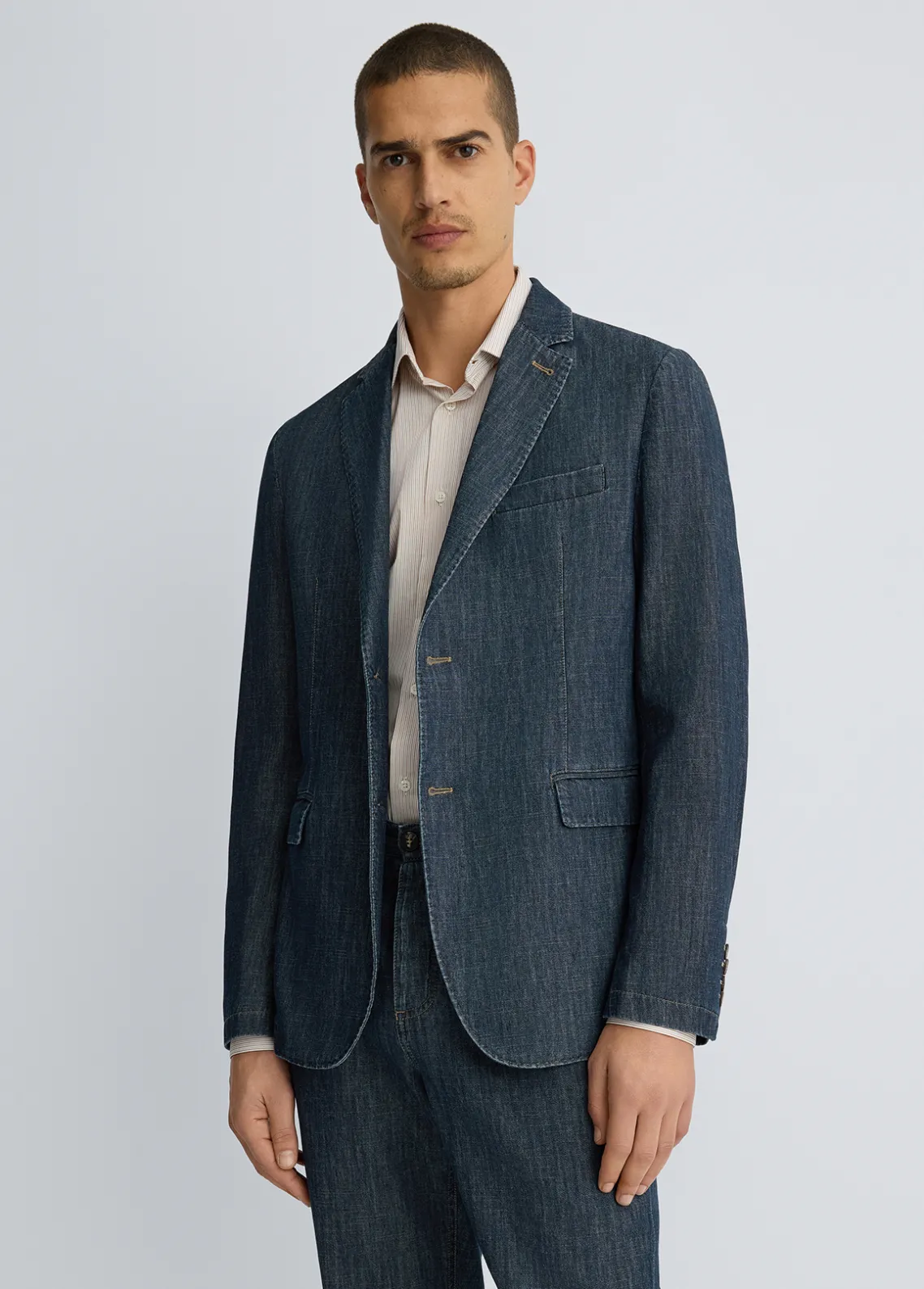 Liu Jo Chaqueta de denim chambray-Hombre Americanas Y Chalecos