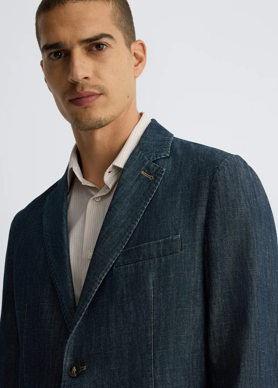 Liu Jo Chaqueta de denim chambray-Hombre Americanas Y Chalecos