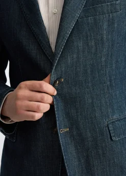 Liu Jo Chaqueta de denim chambray-Hombre Americanas Y Chalecos