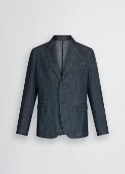 Liu Jo Chaqueta de denim chambray-Hombre Americanas Y Chalecos