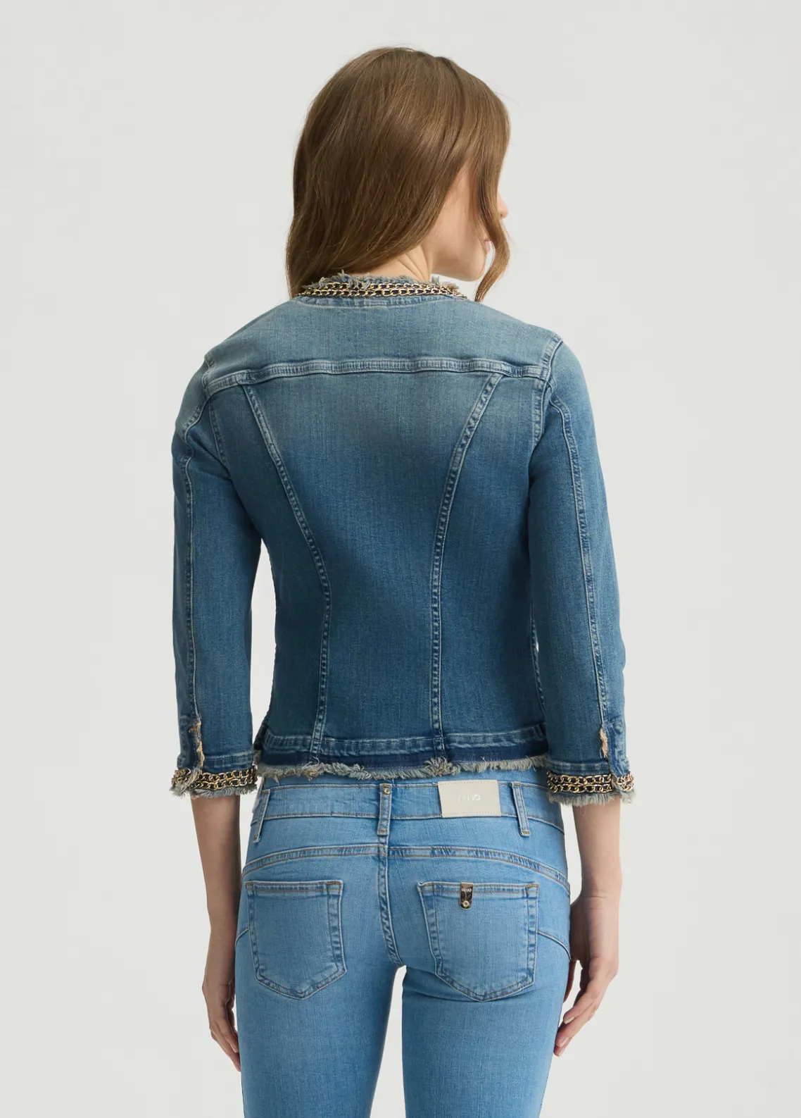 Liu Jo Chaqueta de denim con cadenas-Mujer Abrigos Y Chalecos|Chaquetas