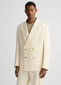Liu Jo Chaqueta de doble botonadura 100% lino-Hombre Americanas Y Chalecos