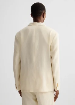 Liu Jo Chaqueta de doble botonadura 100% lino-Hombre Americanas Y Chalecos