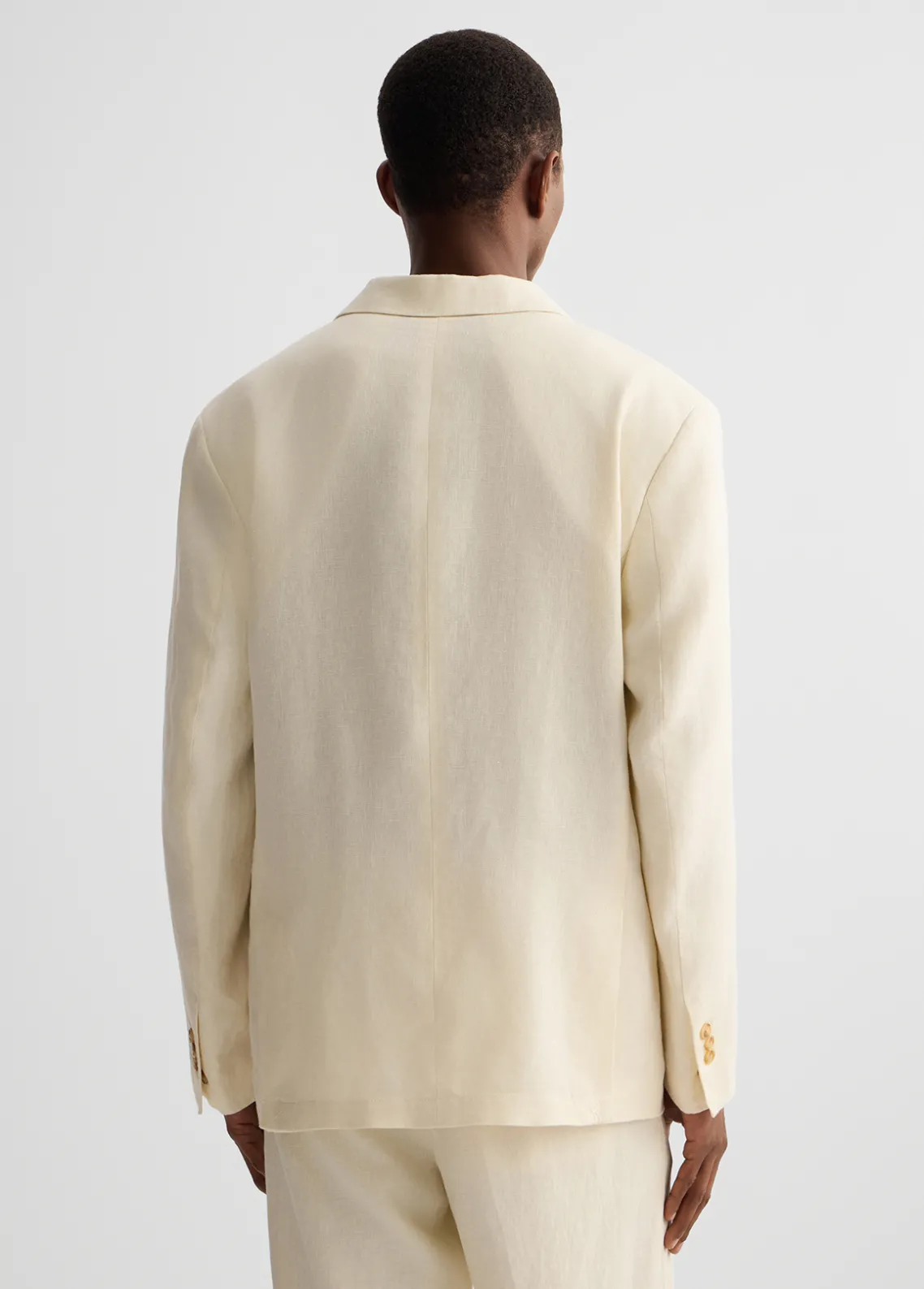 Liu Jo Chaqueta de doble botonadura 100% lino-Hombre Americanas Y Chalecos