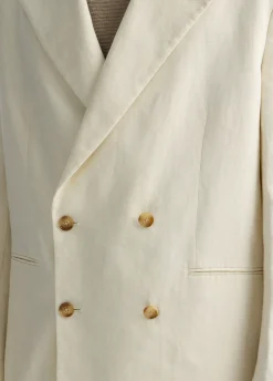 Liu Jo Chaqueta de doble botonadura 100% lino-Hombre Americanas Y Chalecos