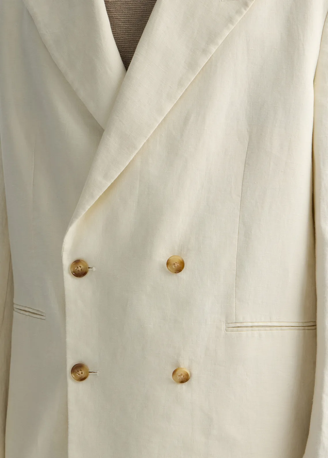 Liu Jo Chaqueta de doble botonadura 100% lino-Hombre Americanas Y Chalecos