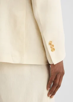 Liu Jo Chaqueta de doble botonadura 100% lino-Hombre Americanas Y Chalecos