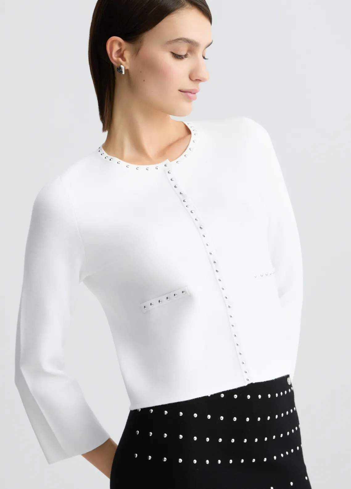 Liu Jo Chaqueta de punto con tachuelas-Mujer Chaquetas
