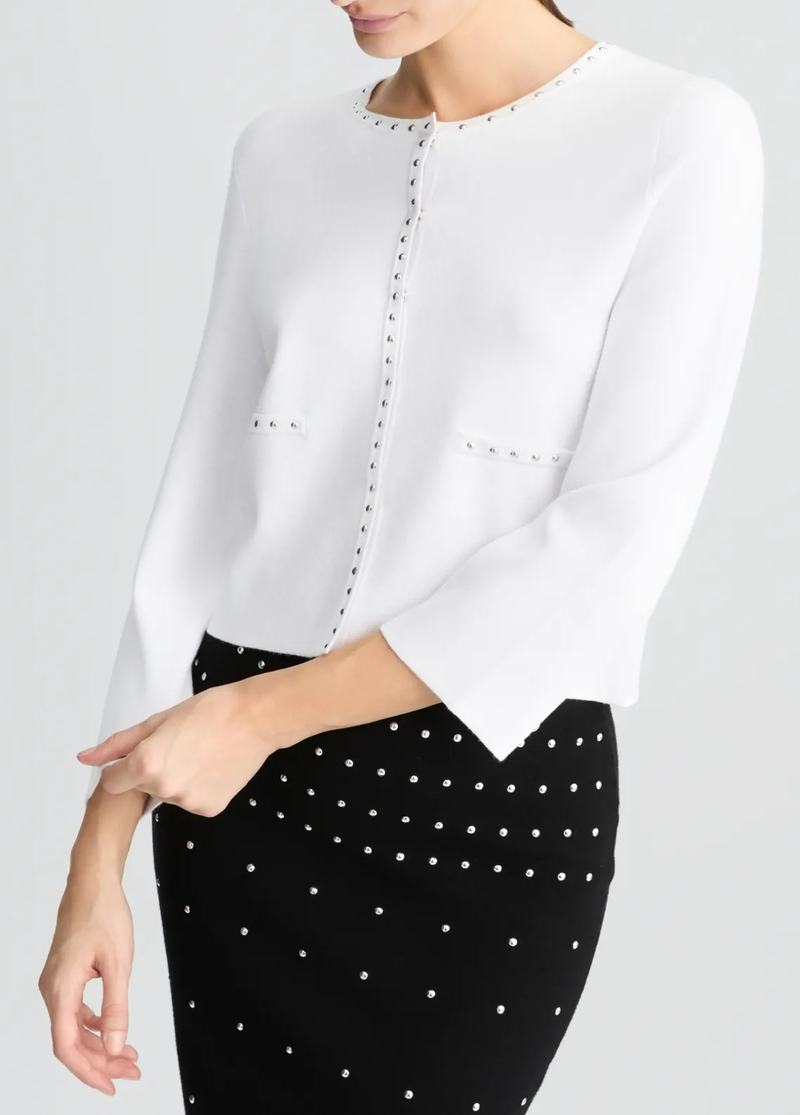 Liu Jo Chaqueta de punto con tachuelas-Mujer Chaquetas