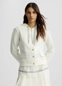 Liu Jo Chaqueta de tejido bouclé con capucha-Mujer Ropa Deportiva|Chaquetas