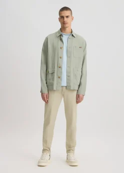 Liu Jo Chaqueta militar 100% lino-Hombre Americanas Y Chalecos