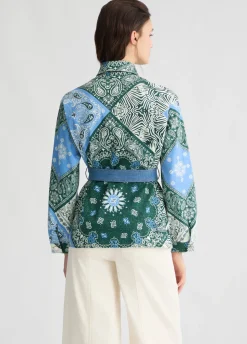 Liu Jo Chaqueta sobrecamisa de algodón estampado-Mujer Chaquetas|Tailleur