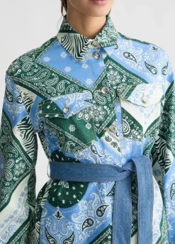 Liu Jo Chaqueta sobrecamisa de algodón estampado-Mujer Chaquetas|Tailleur