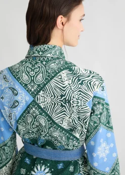 Liu Jo Chaqueta sobrecamisa de algodón estampado-Mujer Chaquetas|Tailleur