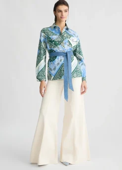 Liu Jo Chaqueta sobrecamisa de algodón estampado-Mujer Chaquetas|Tailleur