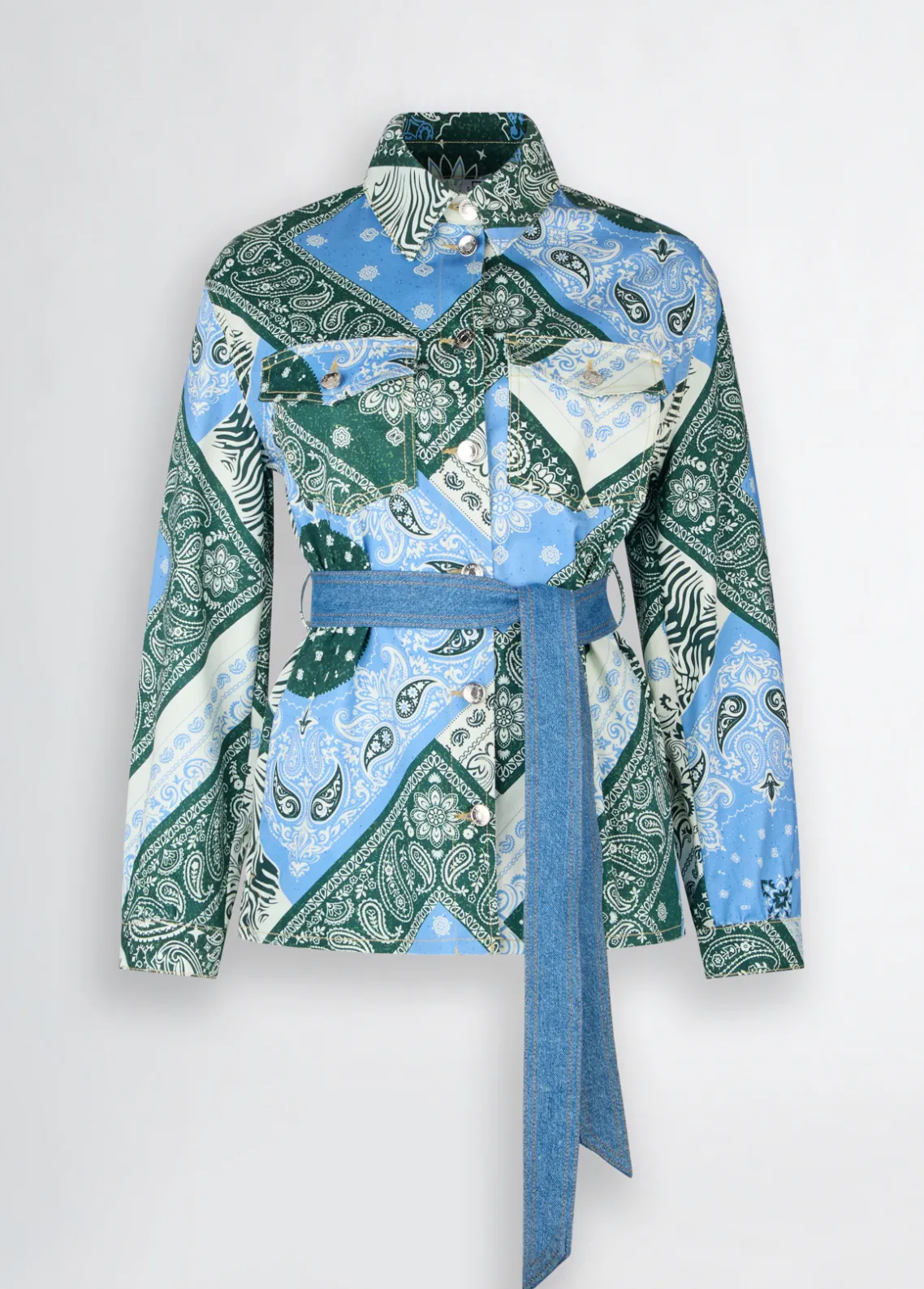 Liu Jo Chaqueta sobrecamisa de algodón estampado-Mujer Chaquetas|Tailleur