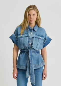 Liu Jo Chaqueta sobrecamisa de denim-Mujer Chaquetas