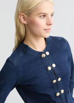 Liu Jo Chaqueta vaquera con cadena decorativa-Mujer Chaquetas