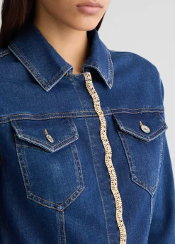 Liu Jo Chaqueta vaquera con strass-Mujer Abrigos Y Chalecos|Chaquetas