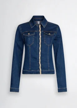 Liu Jo Chaqueta vaquera con strass-Mujer Abrigos Y Chalecos|Chaquetas
