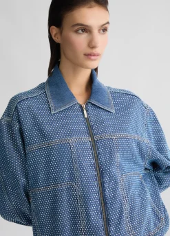 Liu Jo Chaqueta vaquera con strass-Mujer Chaquetas