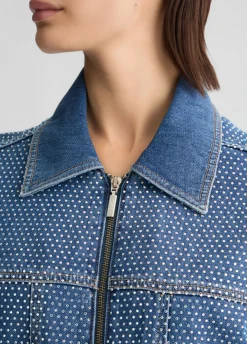 Liu Jo Chaqueta vaquera con strass-Mujer Chaquetas