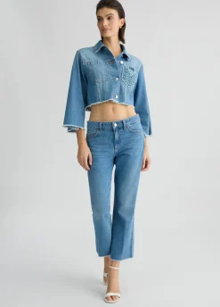Liu Jo Chaqueta vaquera corta-Mujer Abrigos Y Chalecos