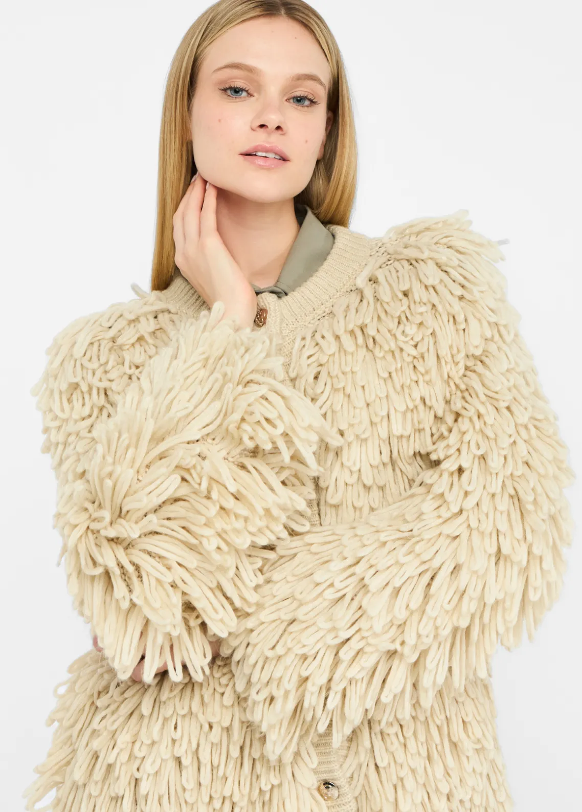 Liu Jo Chaquetón de lana-Mujer Abrigos Y Chalecos