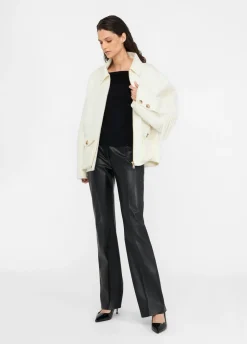Liu Jo Chaquetón de lana con flecos-Mujer Abrigos Y Chalecos