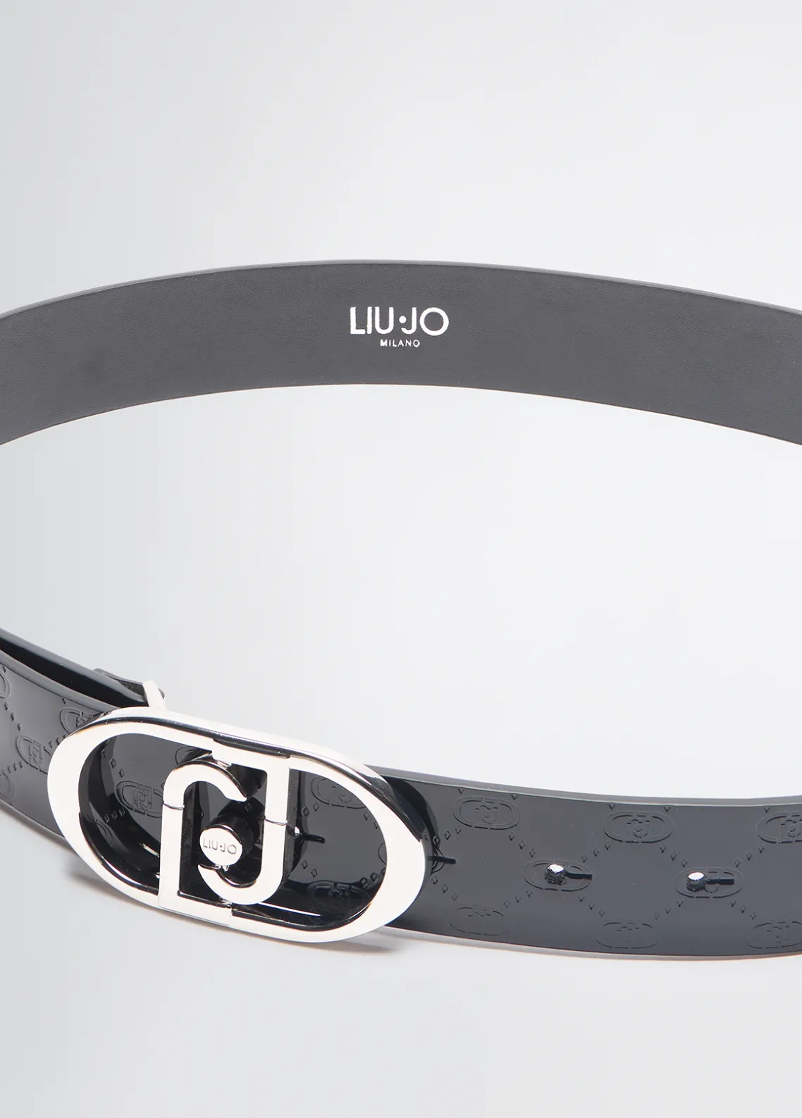 Liu Jo Cinturón de piel con logotipo-Mujer Cinturones