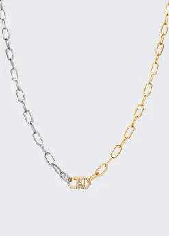 Liu Jo Collar bicolor con logotipo-Mujer Joyas