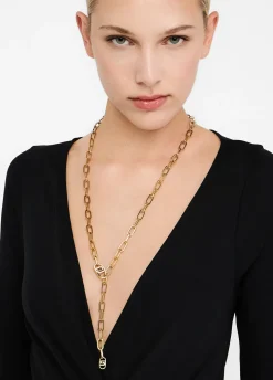 Liu Jo Collar con monograma con brillantitos-Mujer Joyas