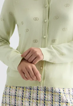 Liu Jo Cárdigan con logotipo y strass-Mujer Cárdigans Y Jerséis