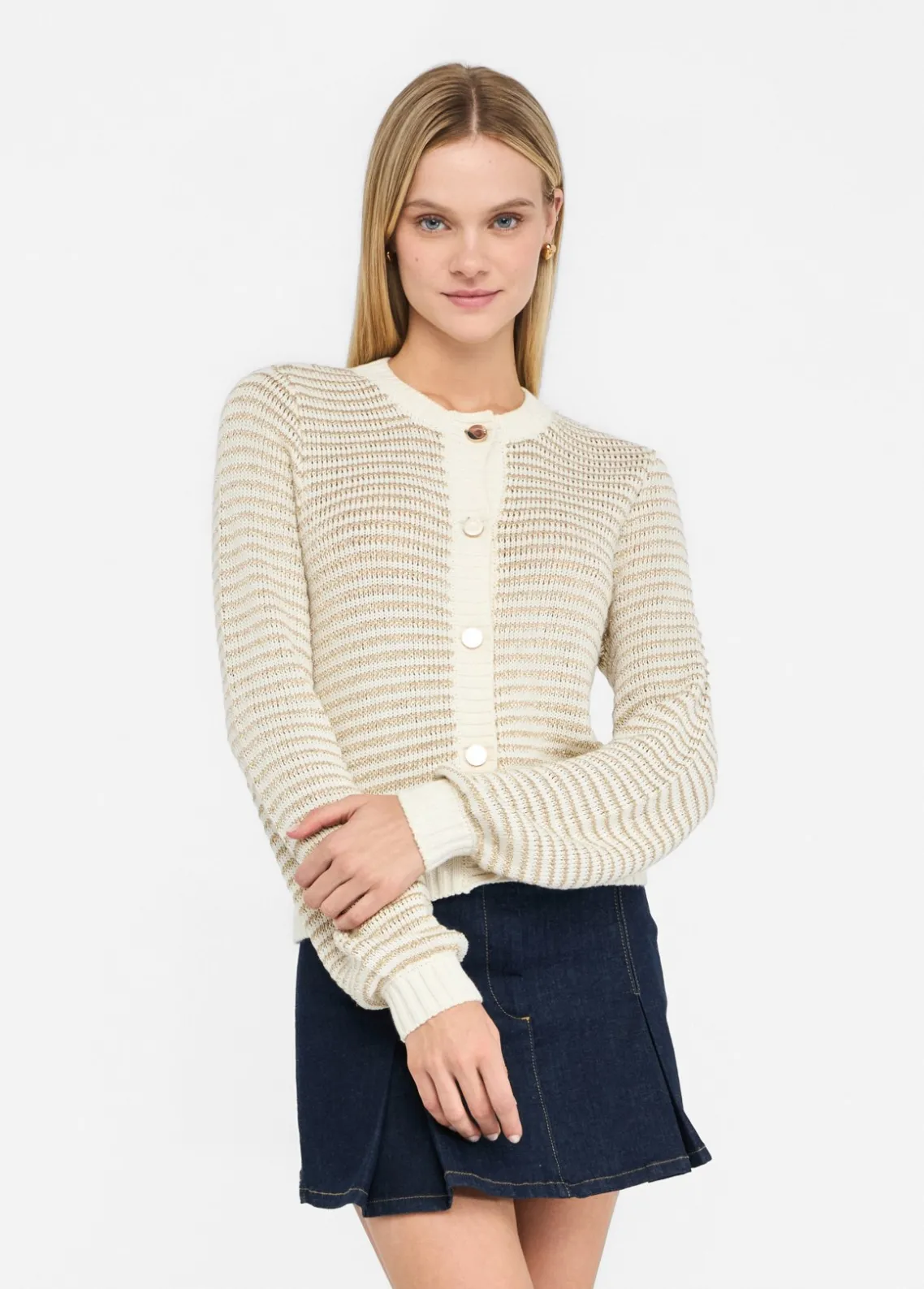 Liu Jo Cárdigan de rayas con lurex®-Mujer Cárdigans Y Jerséis