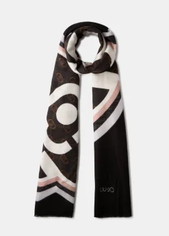 Liu Jo Estola con logotipo-Mujer Bufandas Y Pañuelos