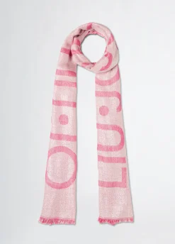 Liu Jo Estola con logotipo jacquard-Mujer Bufandas Y Pañuelos