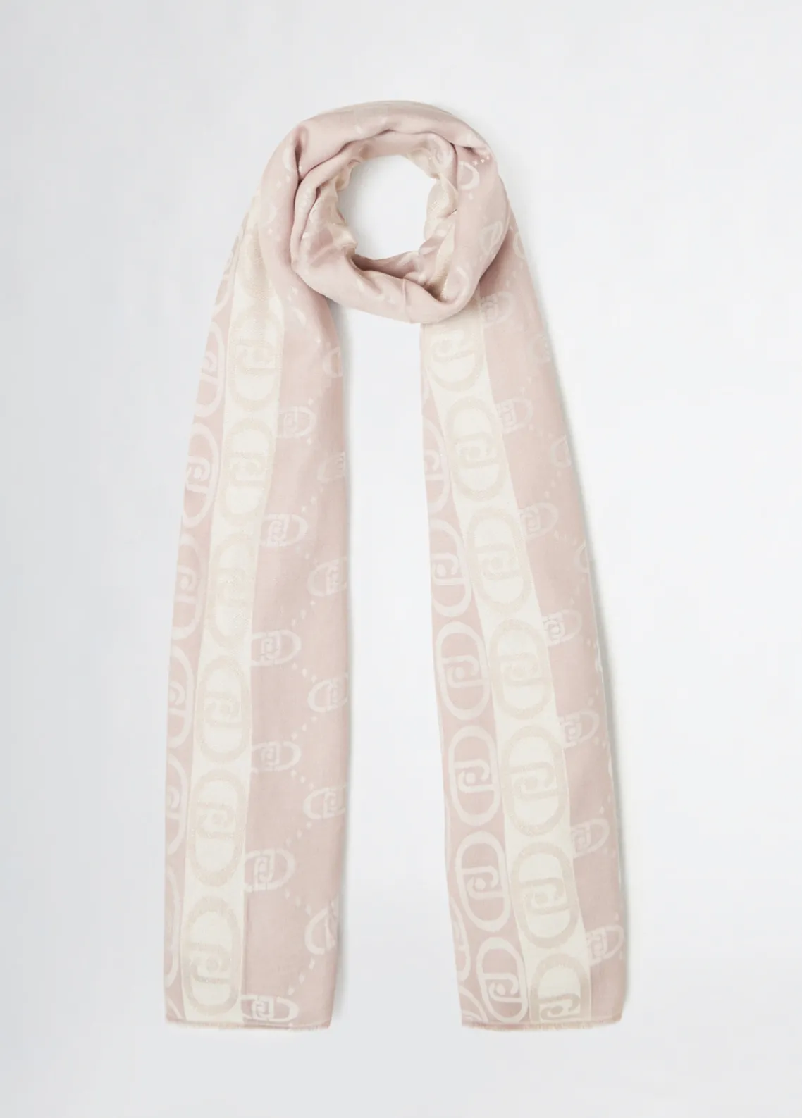 Liu Jo Estola de jacquard con monograma color melocotón-Mujer Bufandas Y Pañuelos