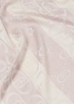 Liu Jo Estola de jacquard con monograma color melocotón-Mujer Bufandas Y Pañuelos