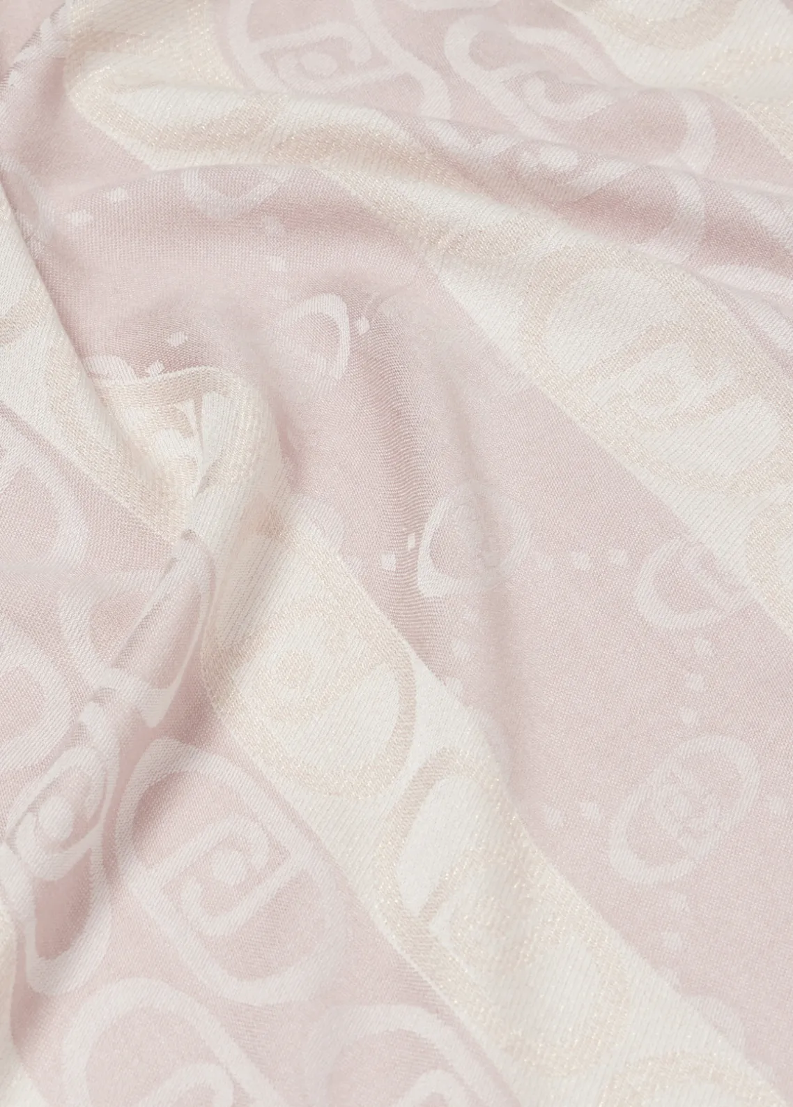 Liu Jo Estola de jacquard con monograma color melocotón-Mujer Bufandas Y Pañuelos