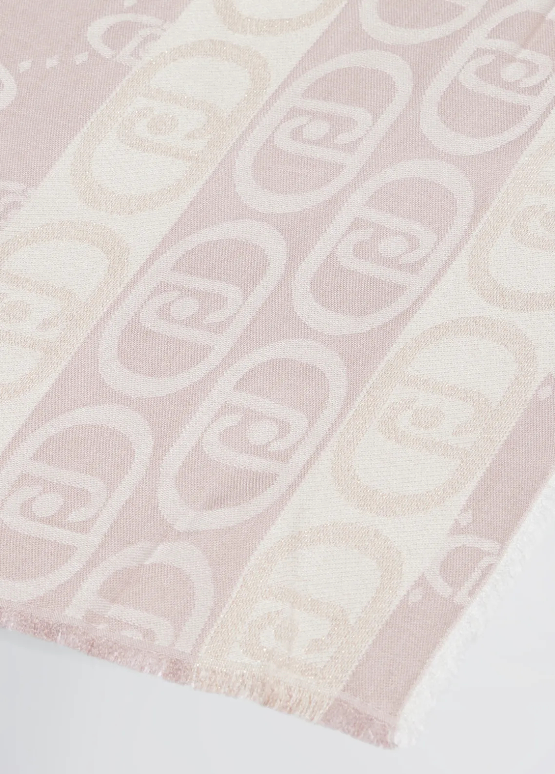 Liu Jo Estola de jacquard con monograma color melocotón-Mujer Bufandas Y Pañuelos