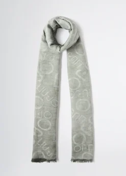 Liu Jo Estola jacquard con logotipo-Hombre Bufandas Y Gorros