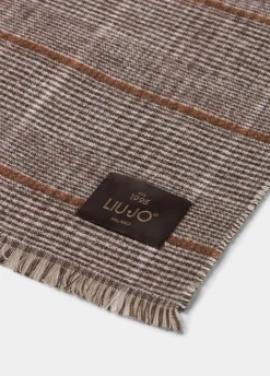 Liu Jo Estola Príncipe de Gales de lana-Hombre Bufandas Y Gorros
