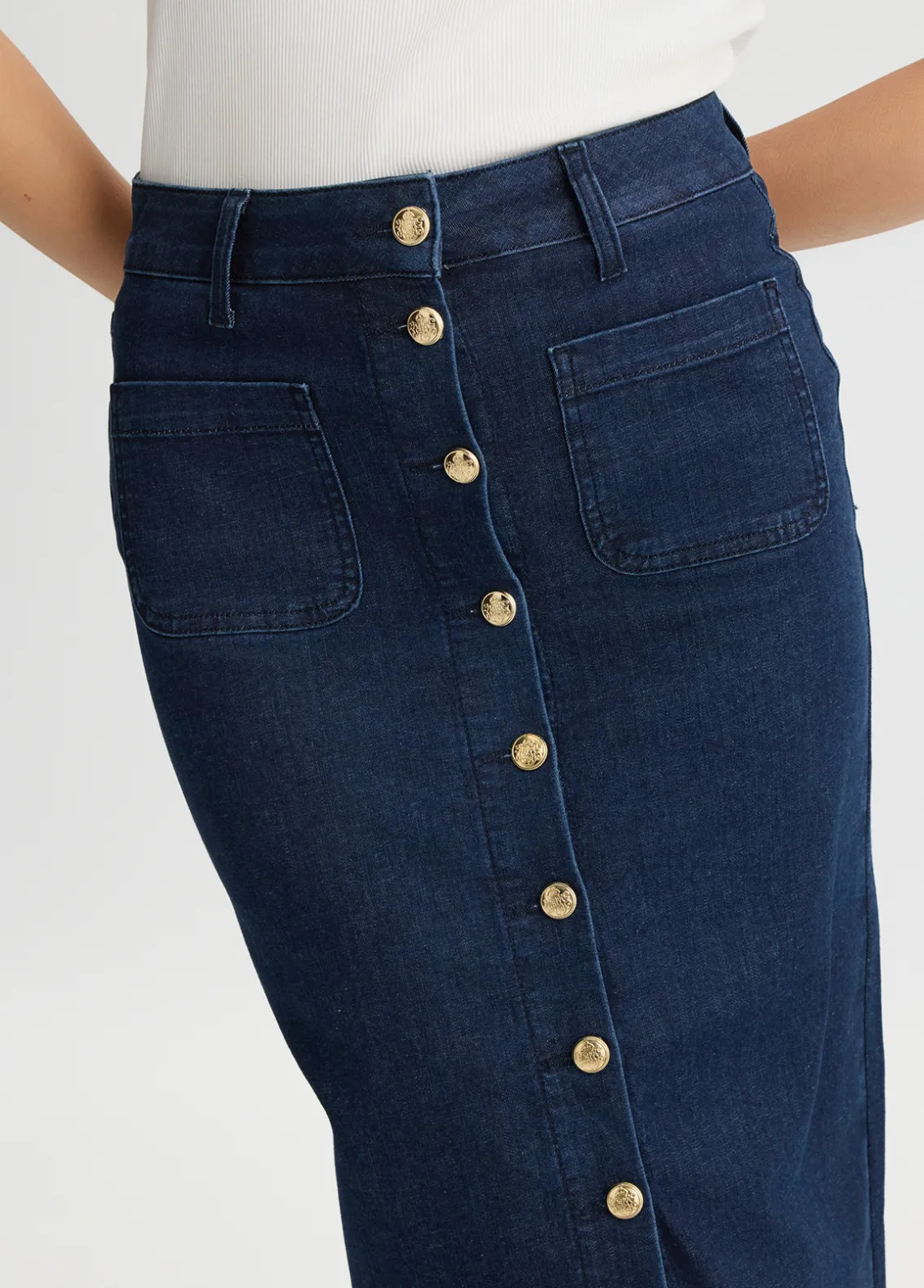 Liu Jo Falda de denim con botones-Mujer Faldas