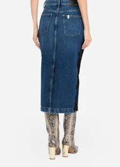 Liu Jo Falda de denim con encaje-Mujer Faldas