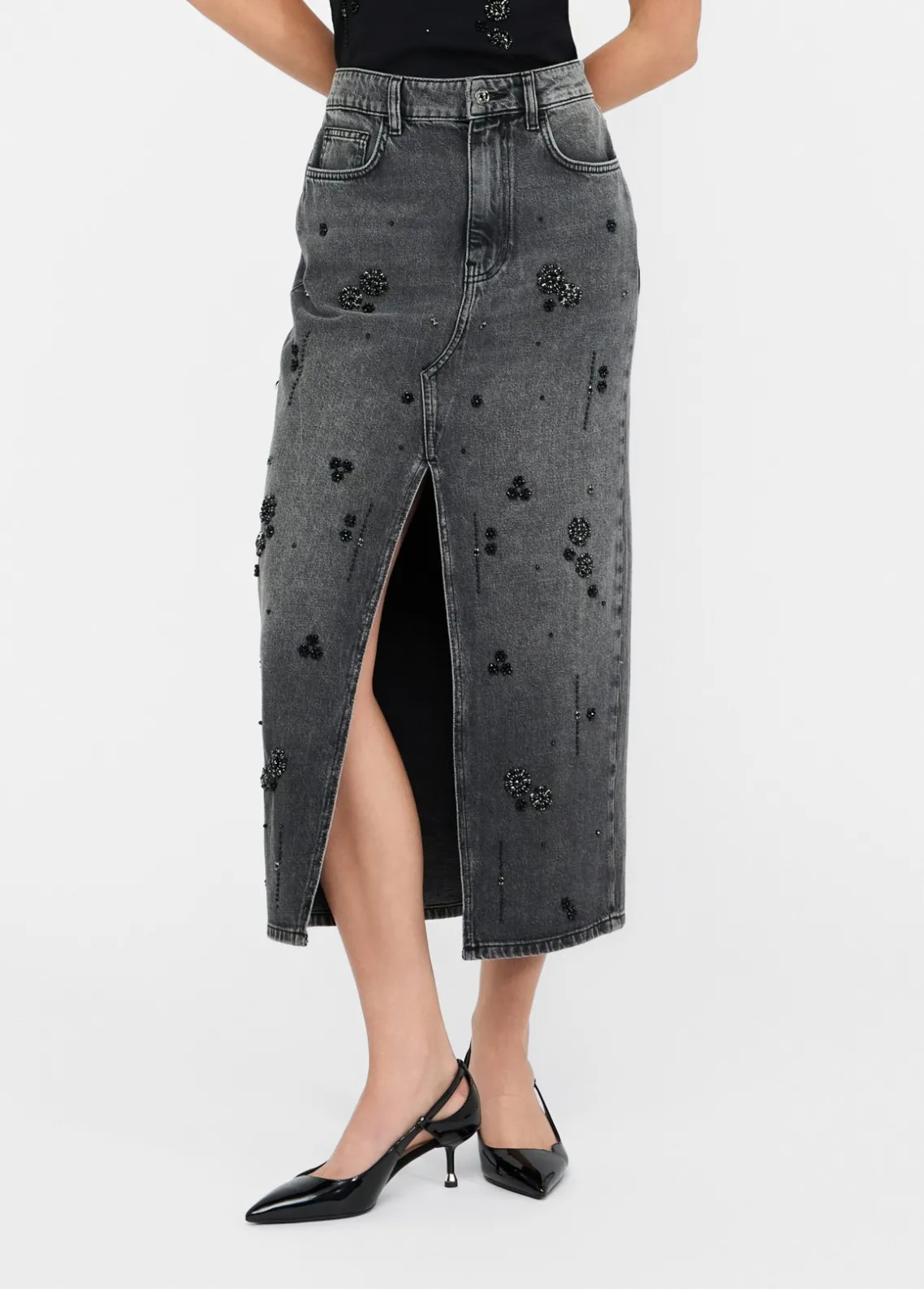 Liu Jo Falda de denim con strass-Mujer Faldas