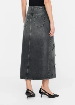 Liu Jo Falda de denim con strass-Mujer Faldas