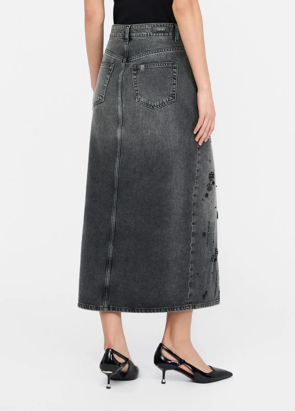 Liu Jo Falda de denim con strass-Mujer Faldas